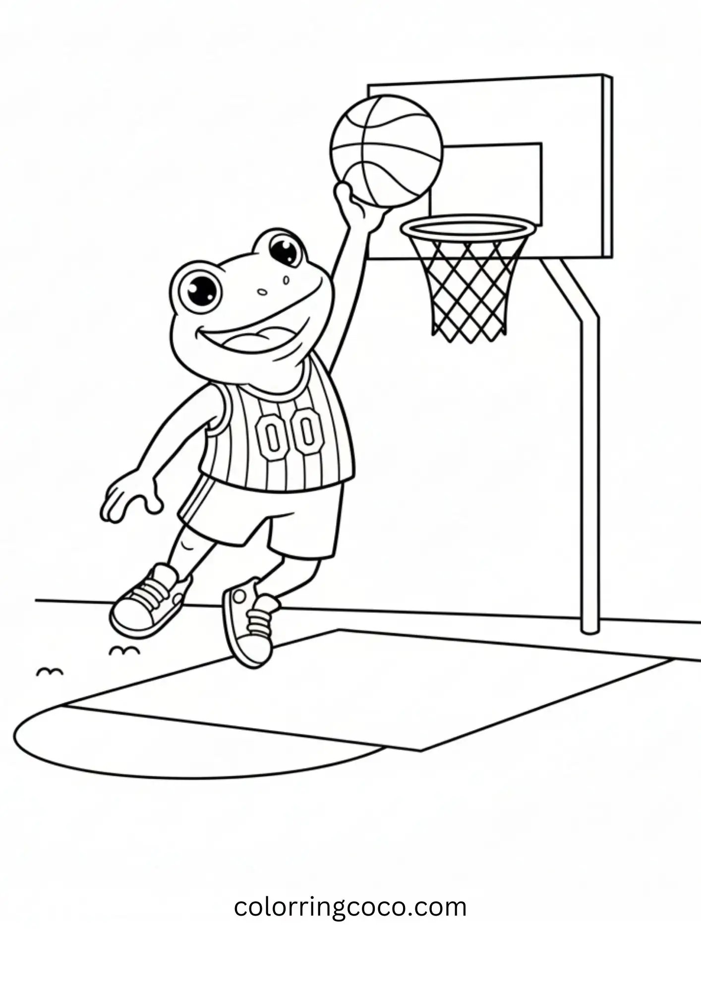 Frog Dunking the Ball