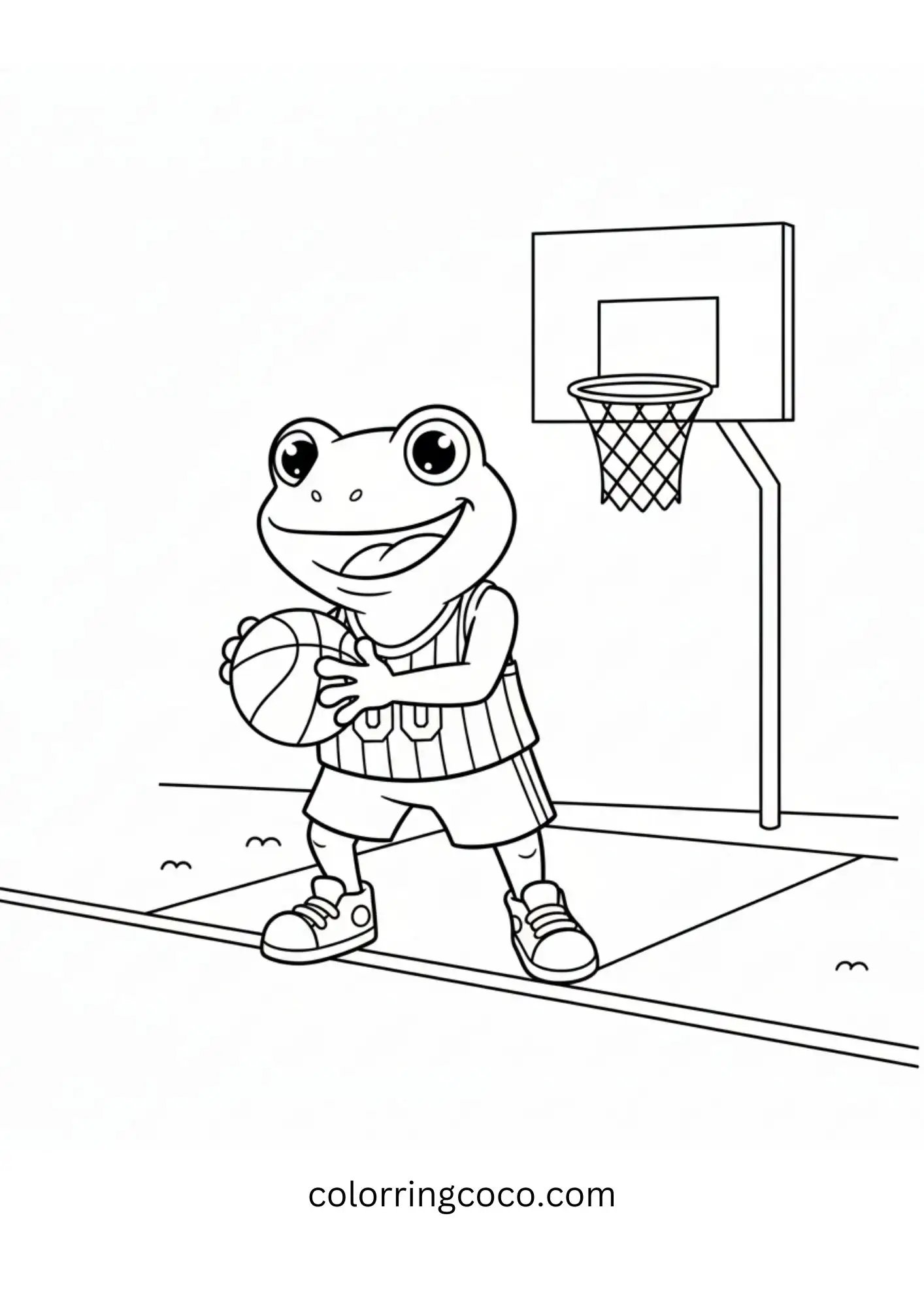 Frog Shooting a Free Throw