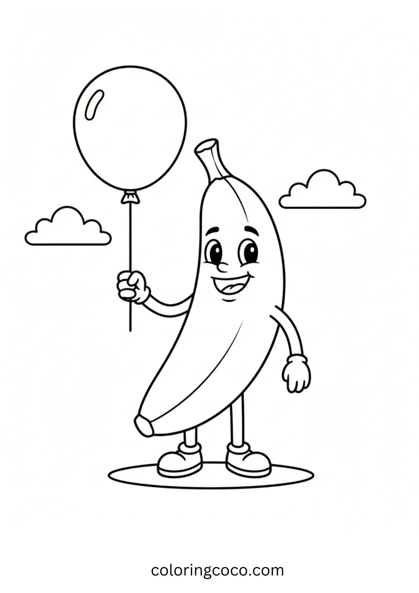 Banana Holding a Balloon