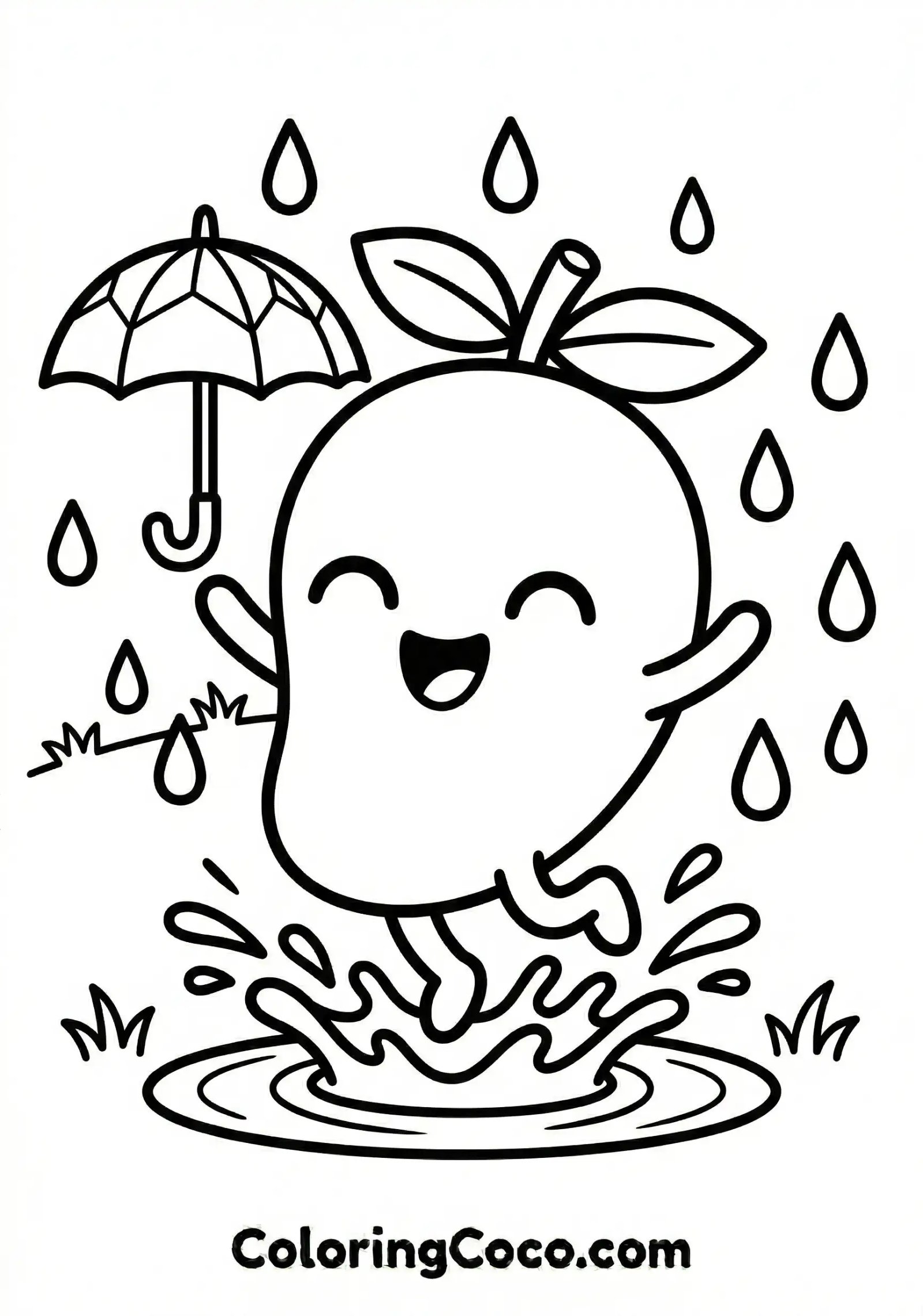 Mango in rain